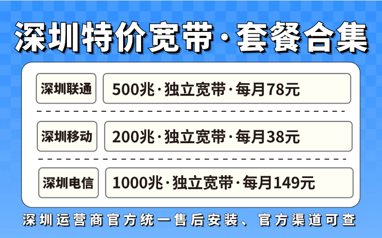 深圳哪里办理宽带优惠大福利多？小白必看