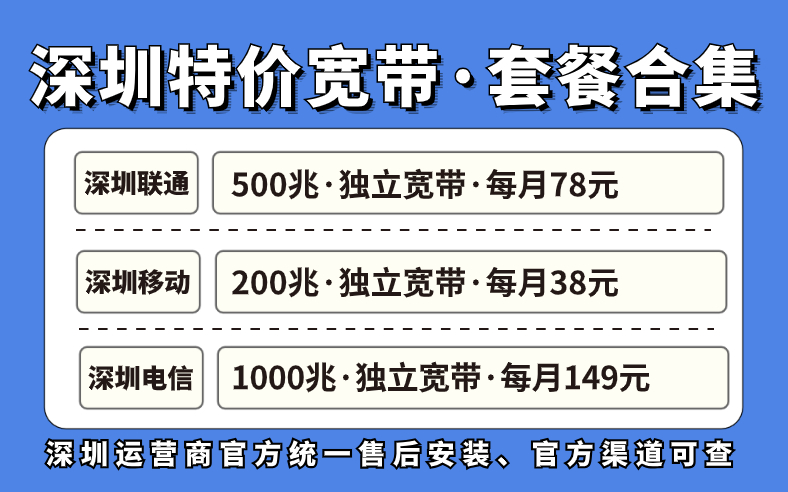 深圳省钱办理宽带超全攻略！内部推荐